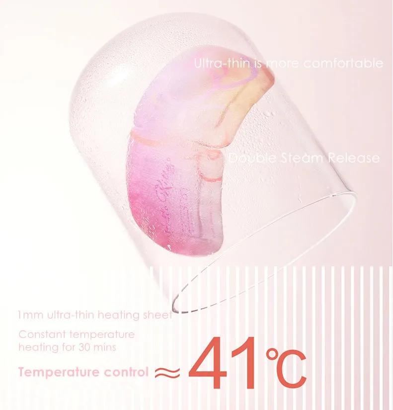 double steam release from ultrathin eye mask heating